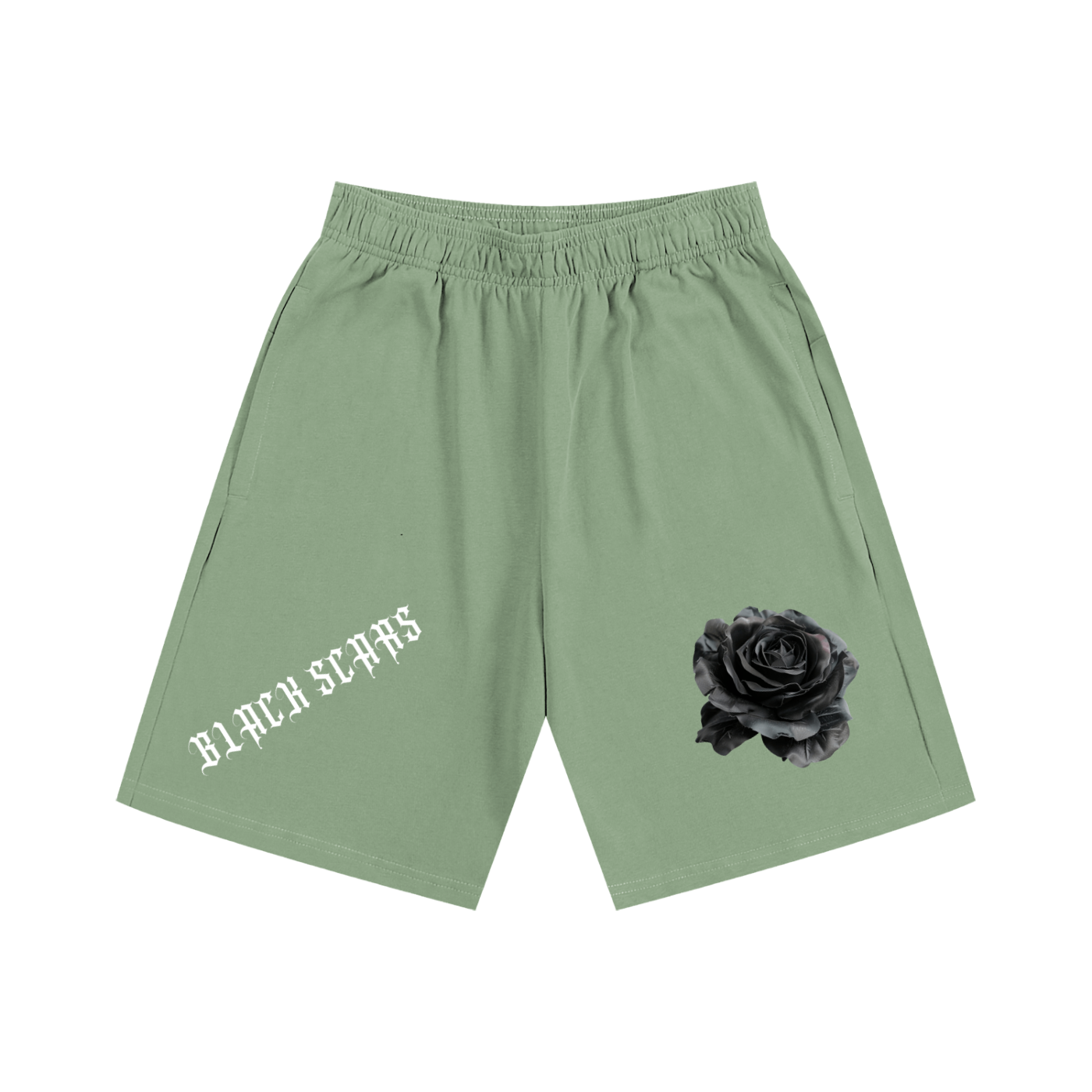 Black Scars Men's Essential Heavyweight Cotton Shorts
