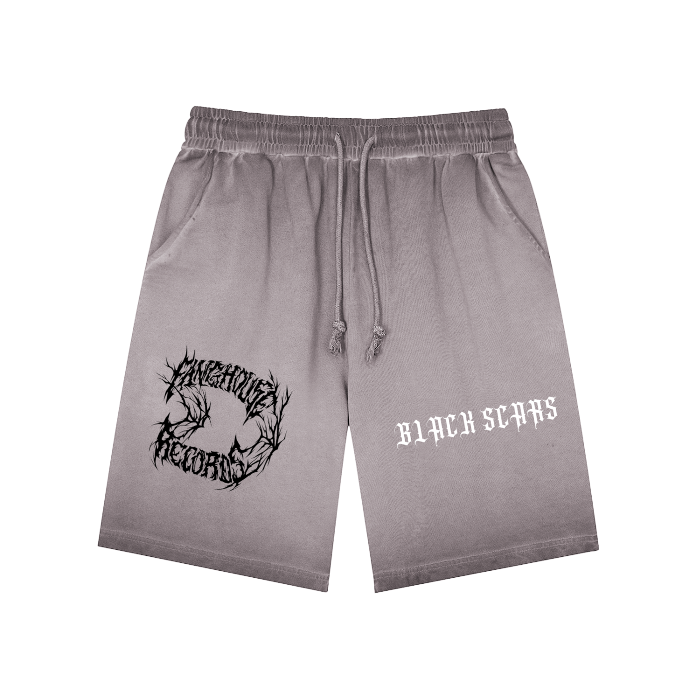 Black Scars x Fanghouse Records Reverse Dyed Unisex Shorts
