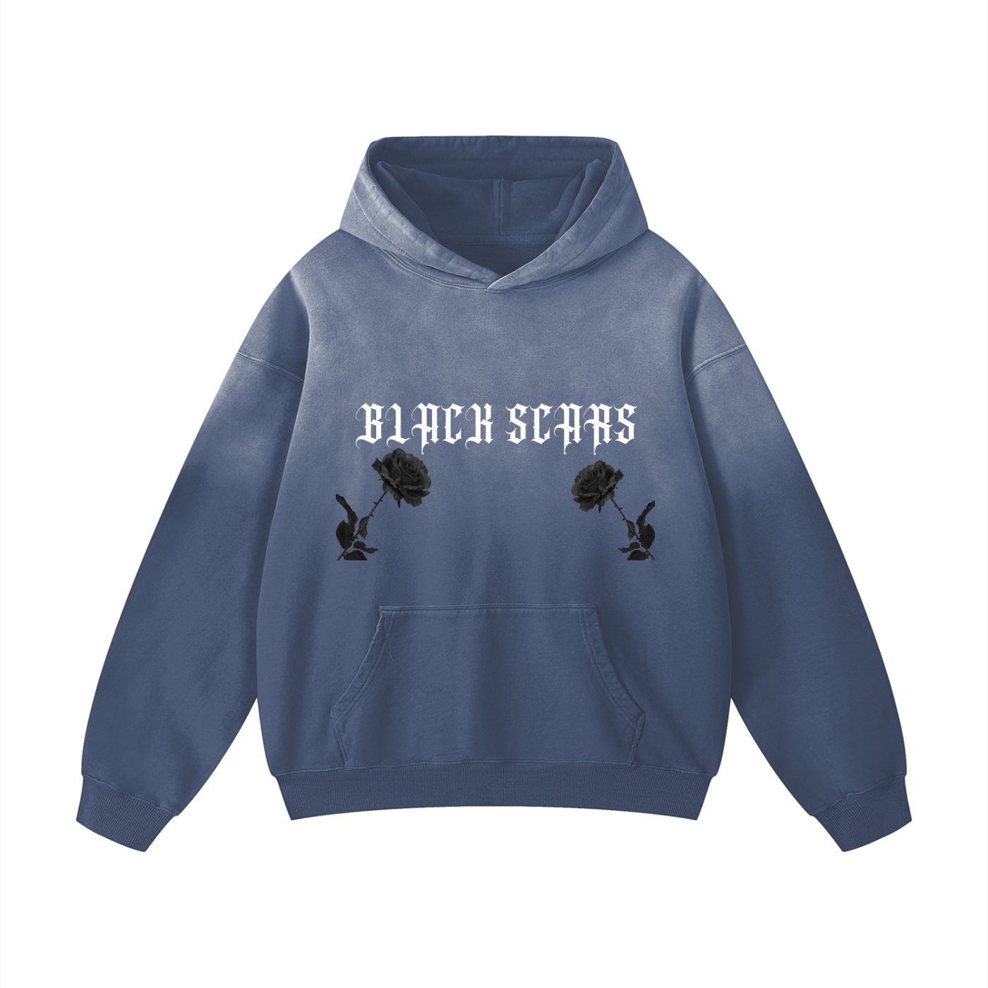 Black Scars Dead Roses Are Pretty Too Heavyweight Sunfade Oversized Hoodie