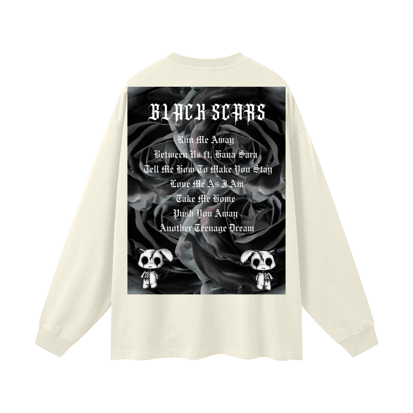 Black Scars Dead Roses Are Pretty Too Tracklist Streetwear Unisex Cotton Long Sleeve Tee