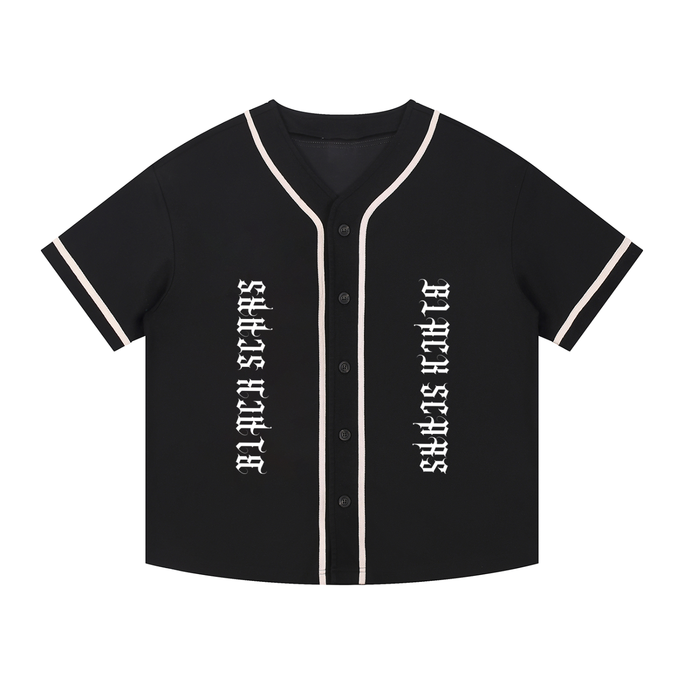 Contrast Piped Button-Up Jersey