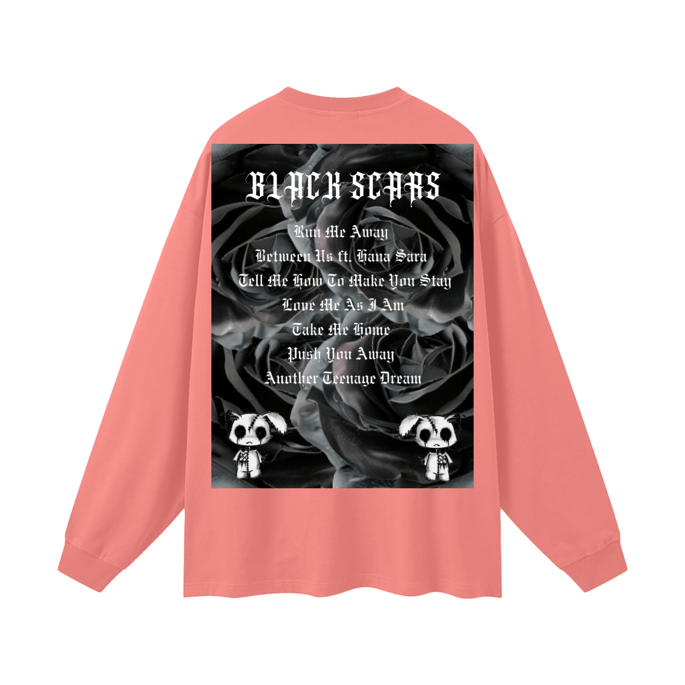 Black Scars Dead Roses Are Pretty Too Tracklist Streetwear Unisex Cotton Long Sleeve Tee