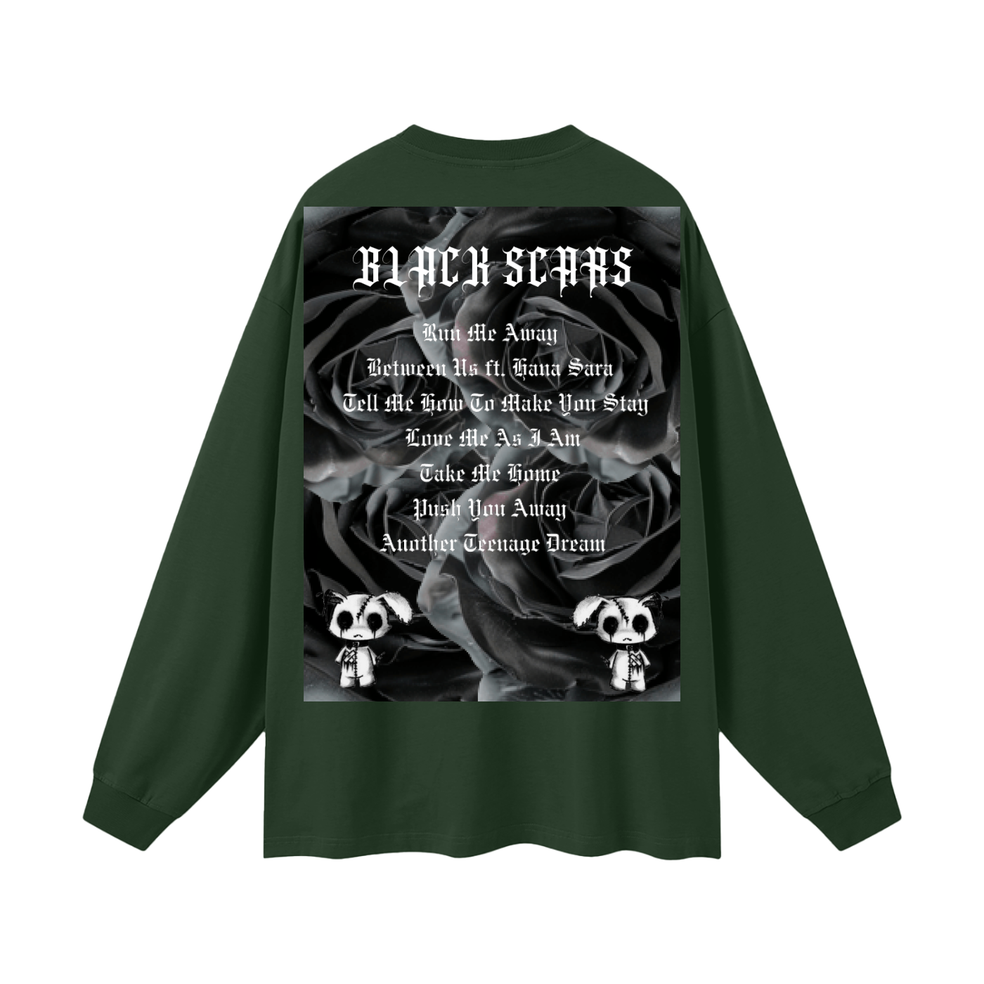 Black Scars Dead Roses Are Pretty Too Tracklist Streetwear Unisex Cotton Long Sleeve Tee