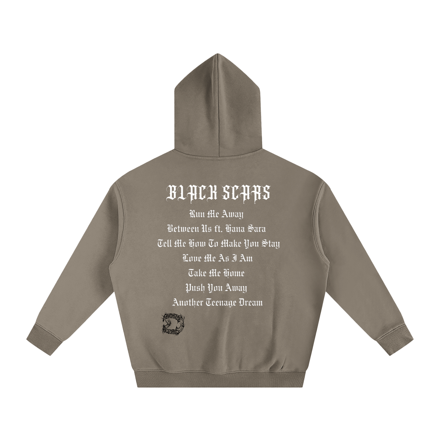 Black Scars Dead Roses Are Pretty Too Tracklist Oversized Fleeced Hoodie