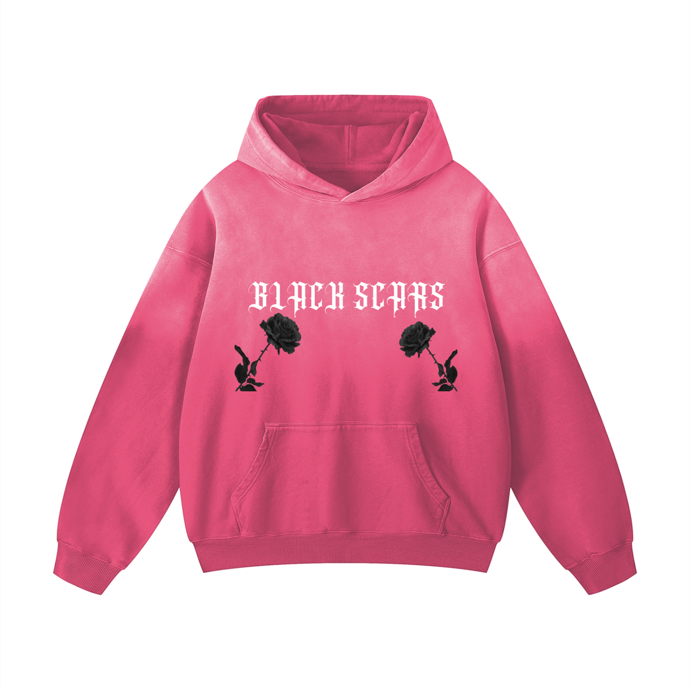 Black Scars Dead Roses Are Pretty Too Heavyweight Sunfade Oversized Hoodie