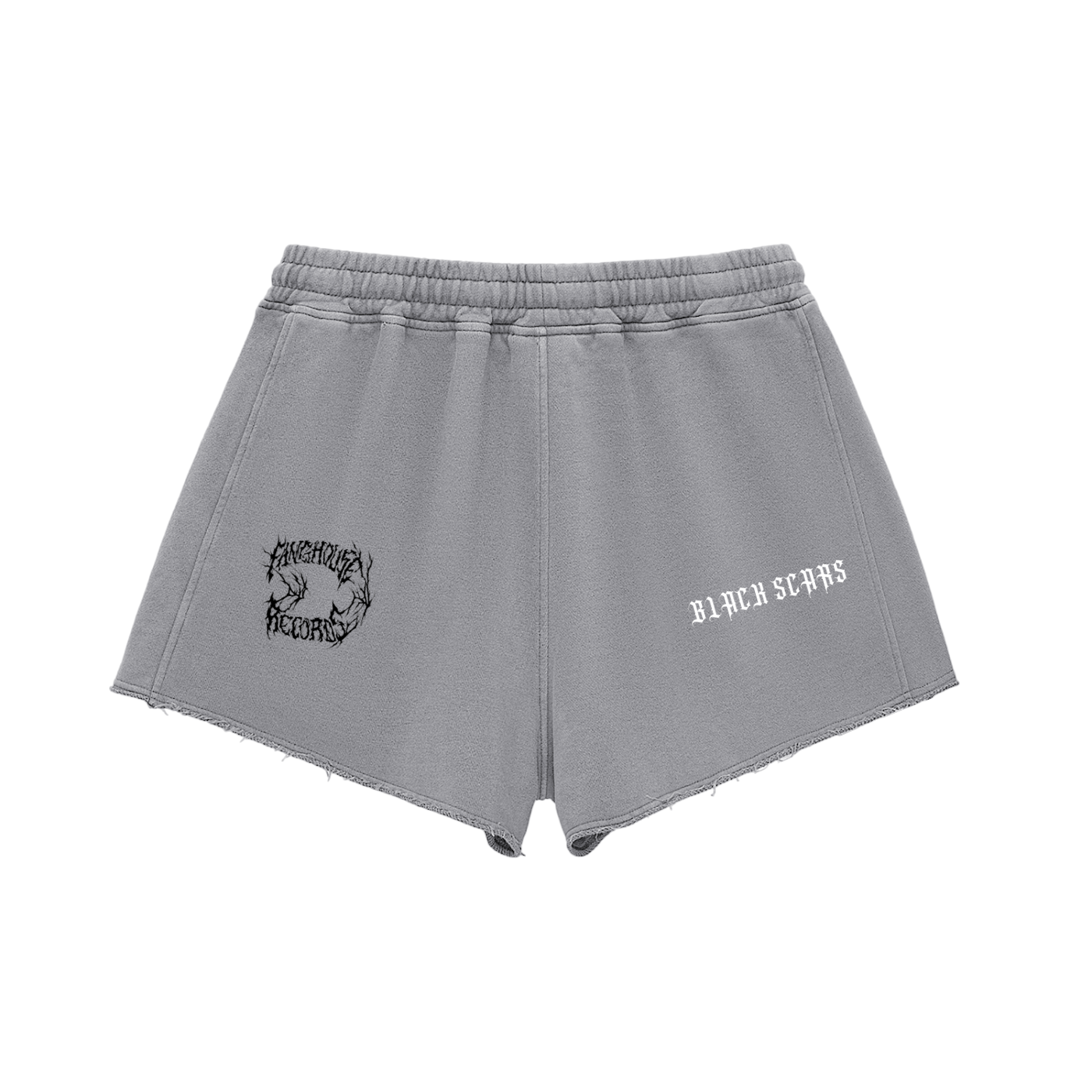 Black Scars Women's Snow Washed Raw Edge Drawstring Shorts