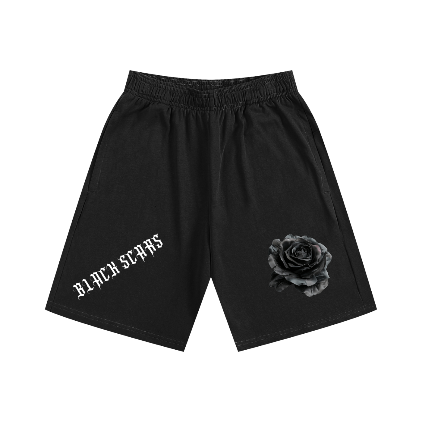 Black Scars Men's Essential Heavyweight Cotton Shorts