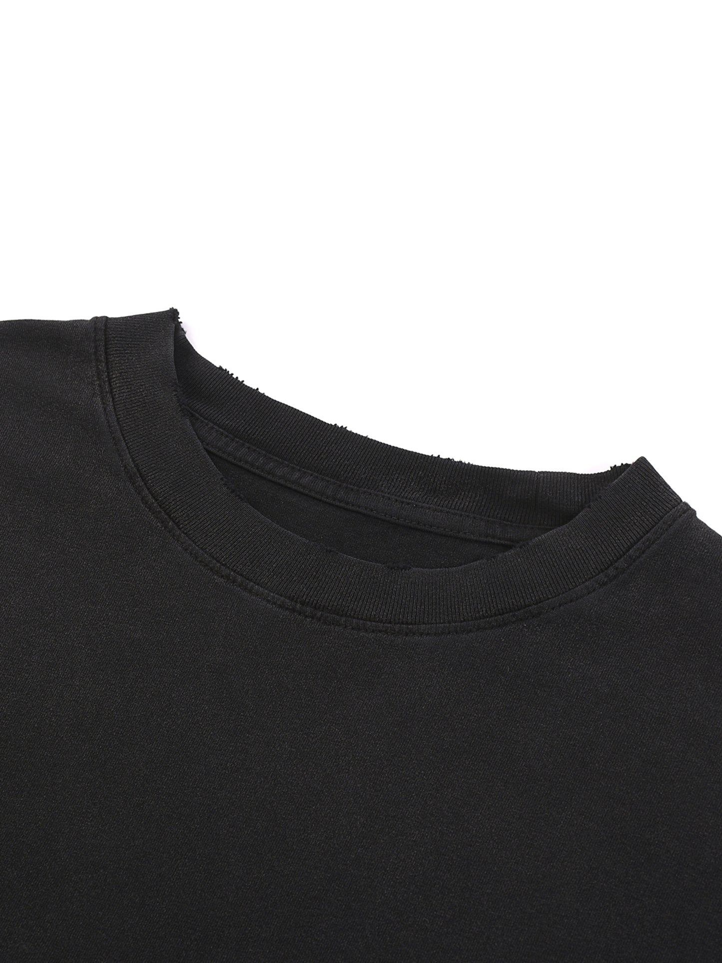Black Scars Dead Roses Are Pretty Too Snow Washed Raw-Hem T-Shirt